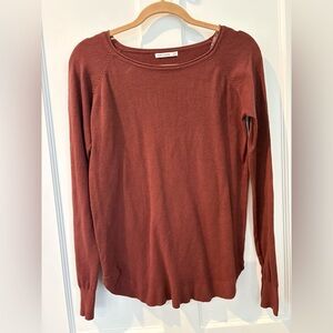 Pink Clover Brick Red Knit Top